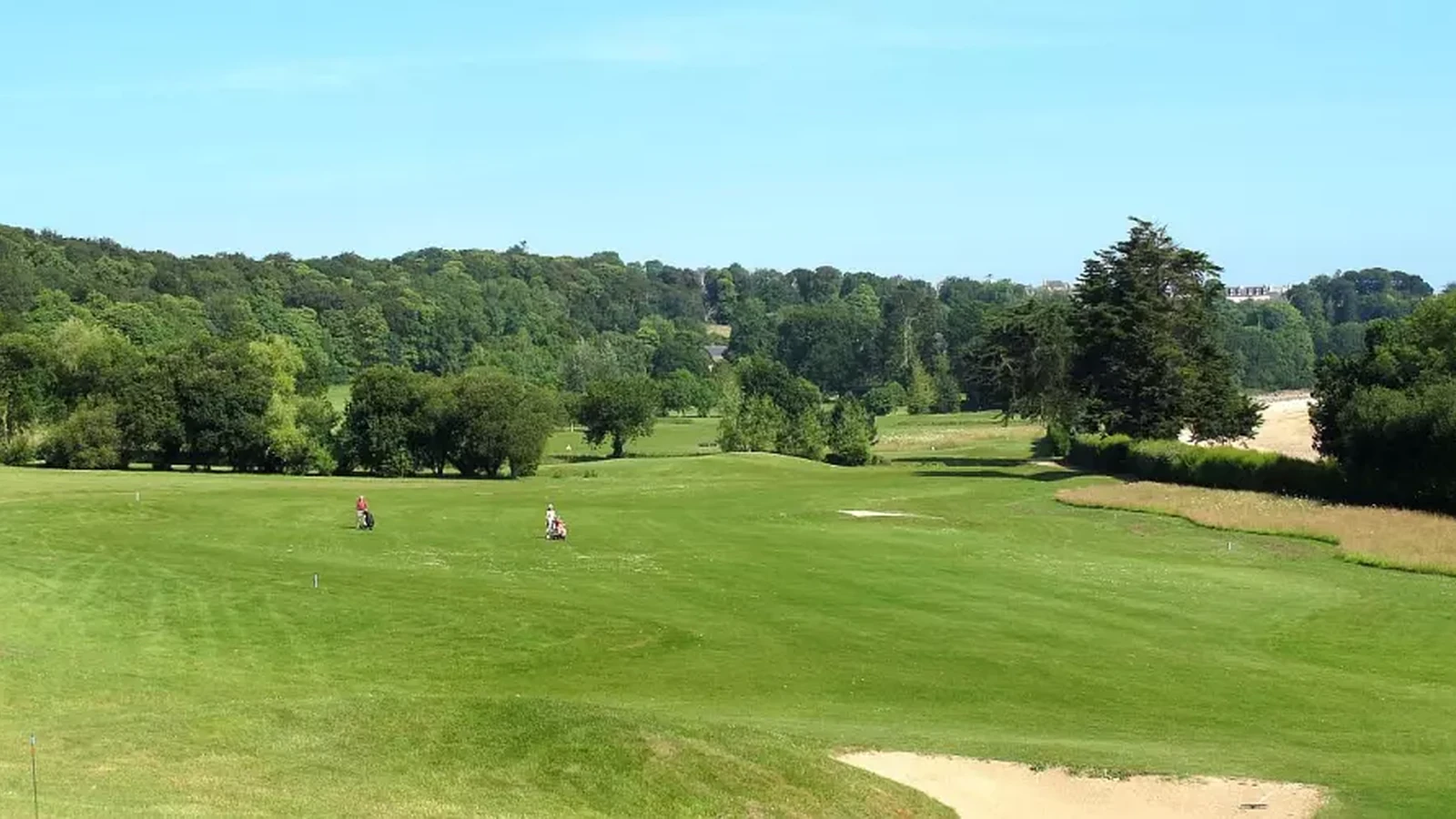 Vue du parcours de golf de la baie de morlaix.