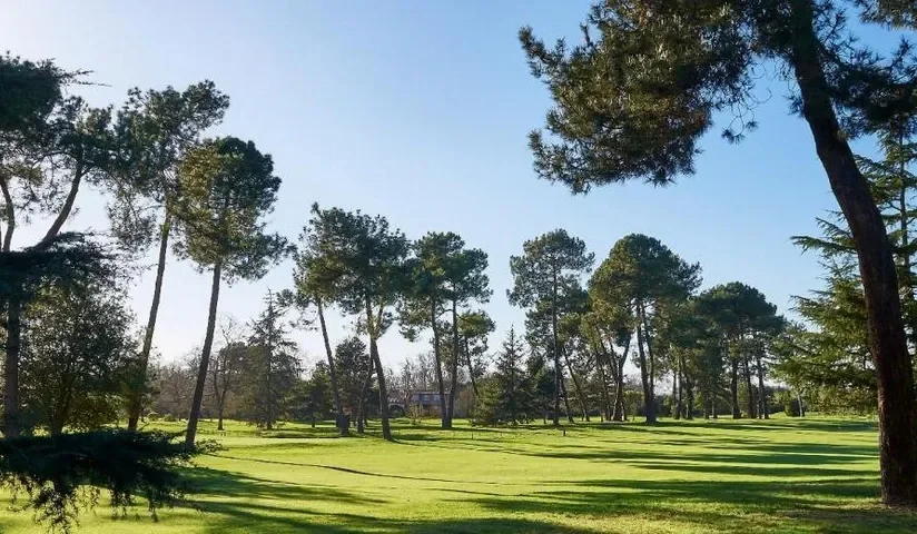 Fairway bordé de pins — Golf Bordelais