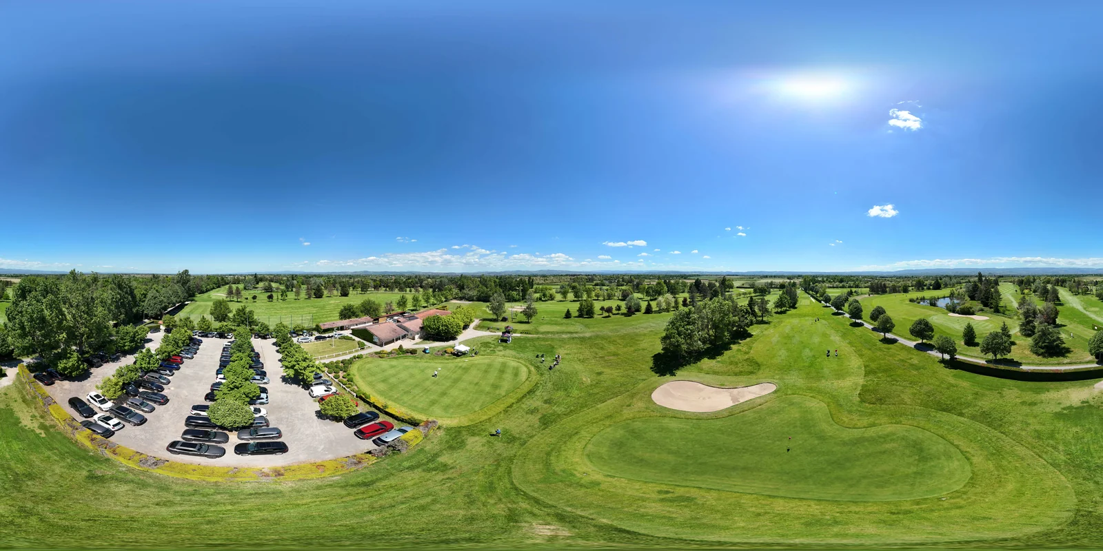 Panorama aérien du Golf Club du Forez.